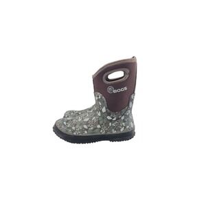 BOGS, Slip-on Classic Mid Hibiscus Waterproof Winter Boots Women's Size 7 Purple